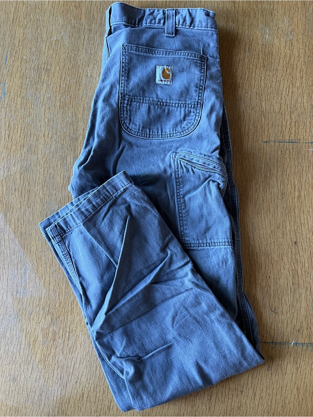 Carhartt Slate Gray Utility Work Pants with Patch Pocket